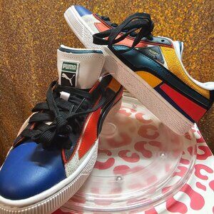 big Kids puma sneakers Sz, 6 colorful red yellow green black & Blue N w/o Tags!